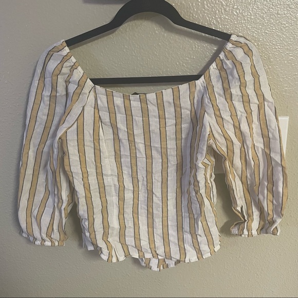 Striped button down blouse - Picture 3 of 5